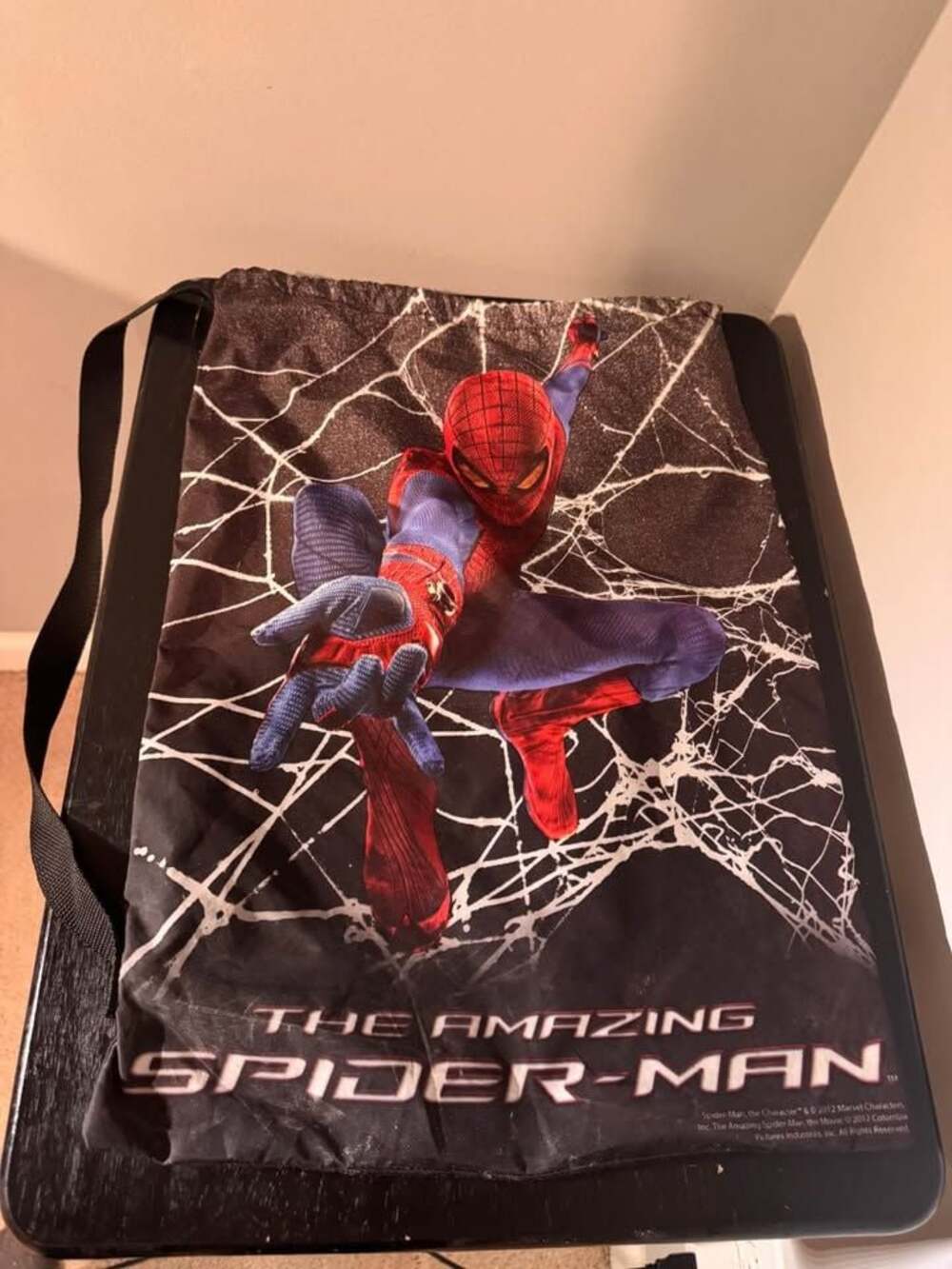 The Amazing Spider-Man Drawstring Bag in Black